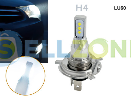 Λαμπτήρες αυτοκινήτου H4 6000K εξαιρετικά φωτεινοί 6000LM LED - LU60